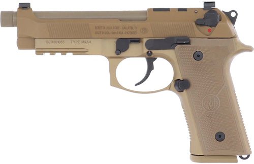 Beretta M9a4 G 9mm 5.1" 10 Rnd - Threaded Bbl Tan Us Optic Rdy